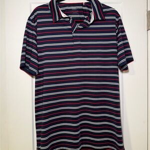 Puma Navy Polo with Red and White Stripes